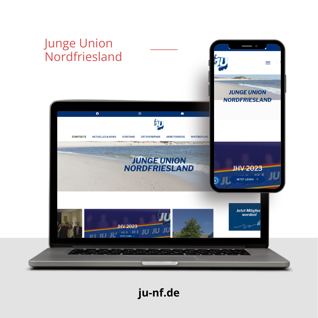 Junge Union Nordfriesland Webprojekt WordPress Website