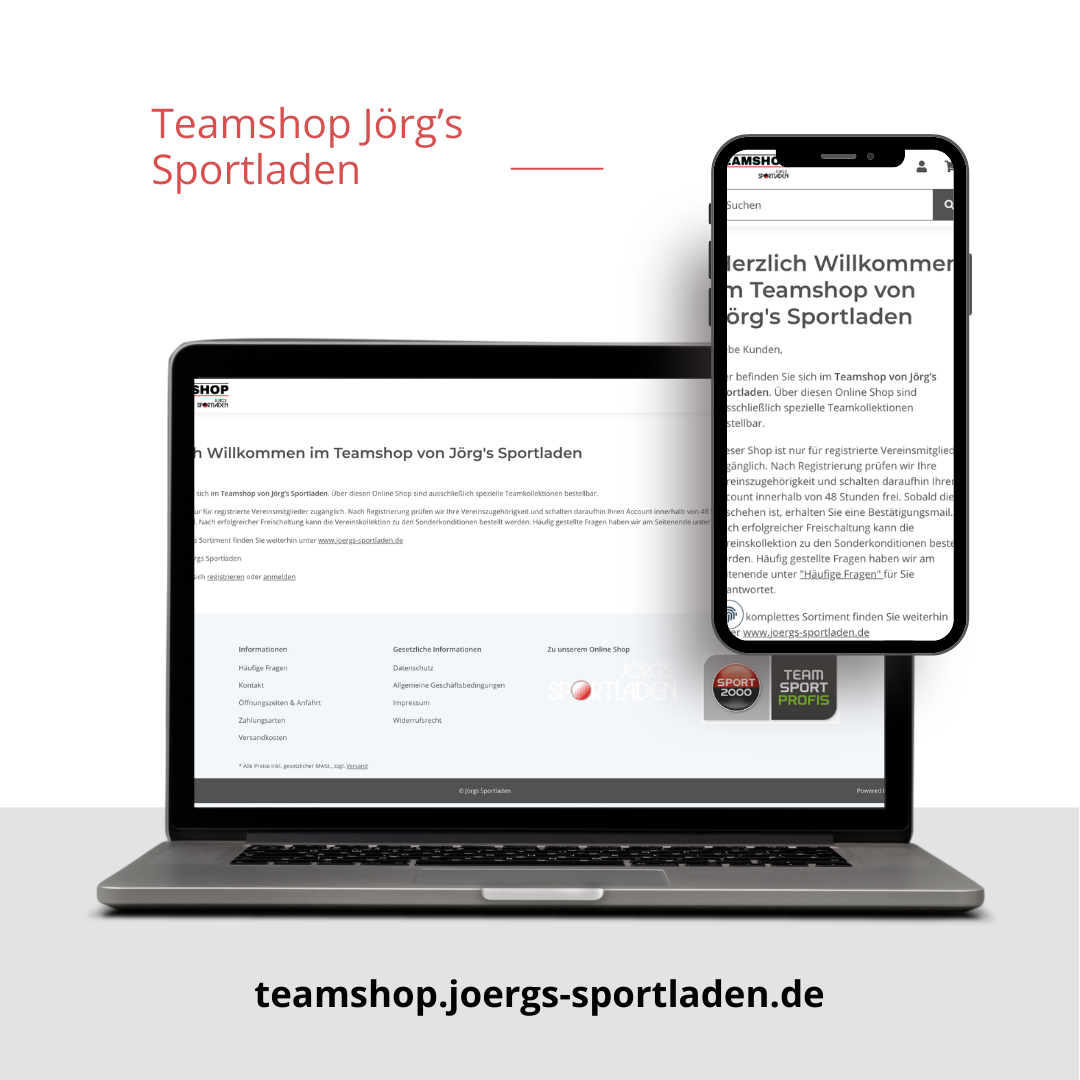 Teamshop Jörg's Sportladen - JTL Online-Shop Betrieb